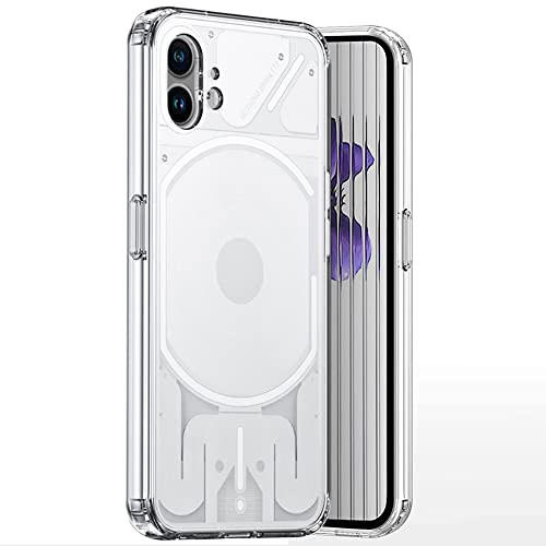 Hi-Case für Nothing Phone (1) Crystal Hülle Anti-Gelb & 360° Stoßfeste Handyhülle, Anti-Kratzt Soft Silikon Schutzhülle Case mit TPU Bumper & PC-Rückseite, Transparent von Hi-Case