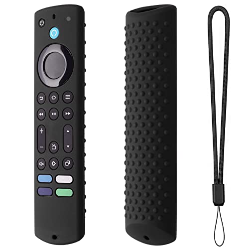 Silikon-Fernbedienungsabdeckung für alle neuen Fire Stick 4K Max 2023, Silikonhülle kompatibel mit Fire TV Stick 4k Max 2nd Gen, Toshiba/Insignia NS-RCFNA-21, Silikonhülle mit Umhängeband (schwarz) Silikon-Fernbedienungsabdeckung für alle neuen Fire Stick 4K Max 2023, Silikonhülle kompatibel mit Fire TV Stick 4k Max 2nd Gen, Toshiba/Insignia NS-RCFNA-21, Silikonhülle mit Umhängeband (schwarz) von Hi Color