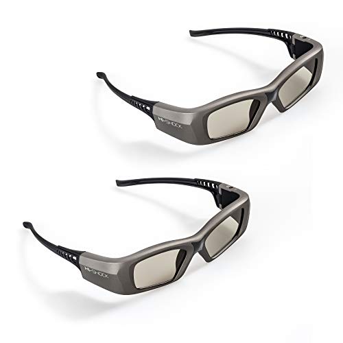 2X Hi-Shock BT/RF Pro Oxid Diamond 3D Brille für 3D TV & RF Beamer von Sony, Epson, Jvc, Samsung, Panasonic, Telefunken | DualView Dualplay [Shutterbrille | 120 Hz | wiederaufladbar | Bluetooth/Funk] von Hi-SHOCK