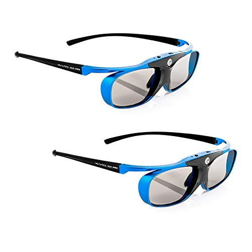 2X Hi-Shock Blue Heaven DLP-LINK 3D Brille für DLP 3D Beamer/Projektor - Kompatibel mit Optoma, LG, Viewsonic, Vivitec, Acer, BenQ 96-200 Hz - akku - wiederaufladbar von Hi-SHOCK