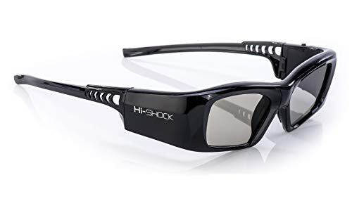 Hi-Shock BT/RF Pro Black Diamond | Bluetooth 3D Brille für 3DTV & 3D-RF Beamer von Sony, Epson, Jvc, Samsung, Panasonic [Shutterbrille | 120 Hz | wiederaufladbar | 39g | Funk] von Hi-SHOCK