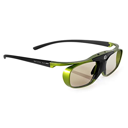 Hi-Shock DLP Pro Lime Heaven | DLP Link 3D Aktive Brille für 3D DLP Beamer von Acer, BenQ, Optoma, Viewsonic | kompatibel mit PPA5610 / E4W [96-200 Hz | Akku | 32g | wiederaufladbar] von Hi-SHOCK