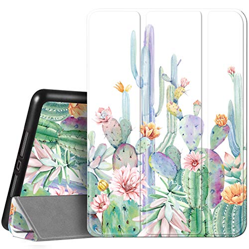 Hi Space iPad 8. / 7. Generation Hülle iPad 10.2 Hülle mit Stifthalter 2020 2019, Kaktus Succulent Saguaro Cute Floral Smart Shockproof Cover Auto Sleep Wake for A2270 A2428 A2429 A2197 A2198 A2200 von Hi Space