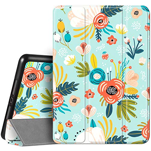 Hi Space iPad 8. / 7. Generation Hülle iPad 10.2 Hülle mit Stifthalter 2020 2019, grüne Pflanze Blume Floral Schutzhülle Stoßfest Smart Cover Auto Sleep Wake für A2270 A2428 A2429 A2197 A2198 A2200 von Hi Space