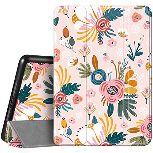 Hi Space iPad 8th / 7th Generation Case iPad 10.2 Case with Pencil Holder 2020 2019, Pink Flower Floral Protective Shockproof Cover Auto Sleep Wake for A2270 A2428 A2429 A2197 A2198 A2200 von Hi Space