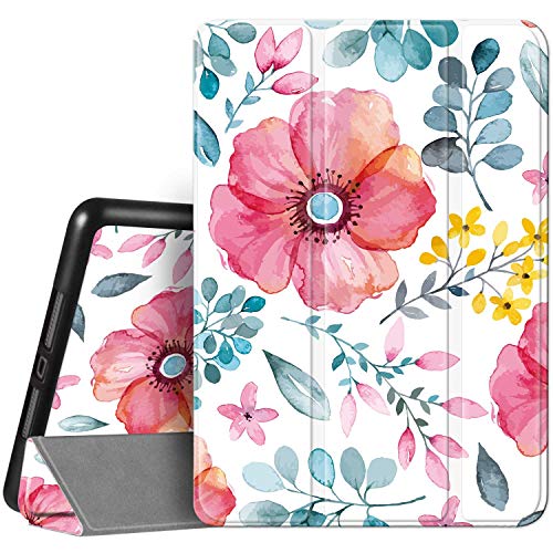 Hi Space iPad 8th / 7th Generation Hülle iPad 10.2 Hülle Blume 2020 2019 mit Stifthalter, Floral Cute White Slim Protective Shockproof Cover Auto Sleep Wake for A2270 A2428 A2429 A2197 A2198 A2200 von Hi Space