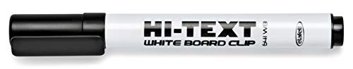 HI-TEXT 641 WHITE BOARD CLIP Trockenmarker für Maxibrieftafeln Rundspitze - Box 12 Stück einfarbig schwarz von Hi-Text