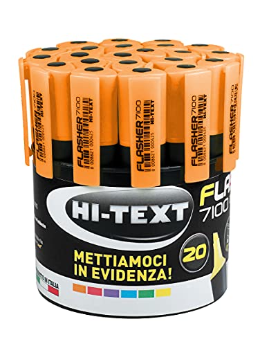 HI-TEXT 7100 FLASHER Meißelspitze, Dose 20 Stück, orange von Hi-Text