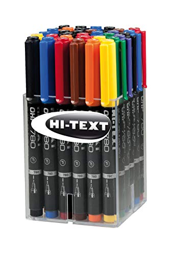 HI-TEXT 780 OHP Fine-Tinte, dokumentenecht, 30 Stück, verschiedene Farben von Hi-Text