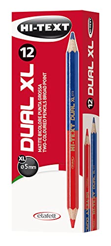 Hi-Text 072 Dual XL 12er Packung große Bleistifte rot blau von Hi-Text
