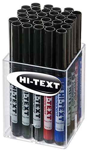 Hi-Text 580 Permanent Dose 30 Marker Rundspitze sortiert schwarz/rot/blau von Hi-Text