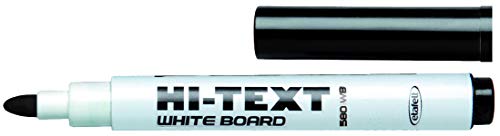 Hi-Text 580 White Board Trockenmarker, rund, Schwarz, 25 Stück von Hi-Text