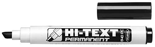 Hi-Text 640 Permanent Marker, Keilspitze, Schwarz, 12 Stück von Hi-Text
