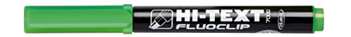 Hi-Text 7000 Fluoclip Textmarker mit Keilspitze, 12 Stück von Hi-Text