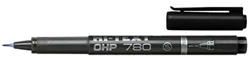 Hi-Text 780 OHP Marker, superfeine Tinte, Schwarz, 12 Stück von Hi-Text