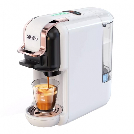 HiBREW H2B 5in1 Kaffeemaschine mit Wasserstandsanzeige, 19 bar Heiß-/Kaltkapsel Kaffeemaschine, 600ml Wassertank von HiBREW