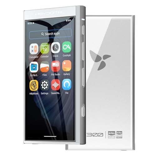 HiBy Digital M300 Android MP3 Player mit Bluetooth und WiFi Streaming Player Android 13 Snapdragon 665 HiFi Audio (PCM/DSD) FM Radio Lautsprecher Touchscreen 128GB + 2TB Erweiterbarer Speicher von HiBy