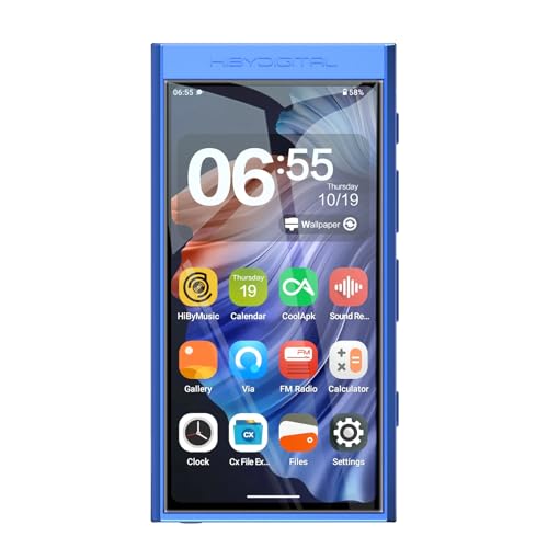 HiBy Digital M300 Digitaler Audio-Player mit integriertem Lautsprecher, Android 13 OS, Bluetooth, WLAN, FM, PCM768k, DSD256, 32 GB (Blau) von HiBy