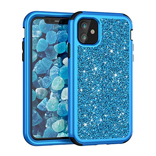 HiCASE Pro Glitzer Bling Hülle kompatibel mit iPhone 11, Glänzende Mode Schutzhülle stoßfest Dual Layer Hybrid PC Cover mit flexibele TPU Case Handyhülle für iPhone 11 von HiCASE Pro