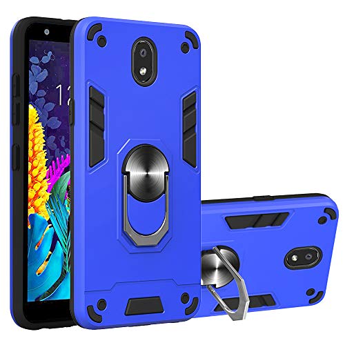 HiCASE Pro Hülle für LG K30 2019, Ultra Dünn Stoßfest TPU + PC Schutzhülle Panzer Design Anti Kratzer Ring Fingerhalterung 360 Grad Drehbarer Ständer Handyhülle Case Cover von HiCASE Pro