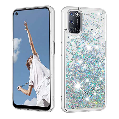 HiCASE Pro Hülle für Oppo A52/OPPO A72/OPPO A92, Handyhülle Glitzer Flüssig Treibsand Cover Glitter Quicksand Weich TPU Durchsichtig Bumper Silikon Schutzhülle Case Mädchen Damen von HiCASE Pro