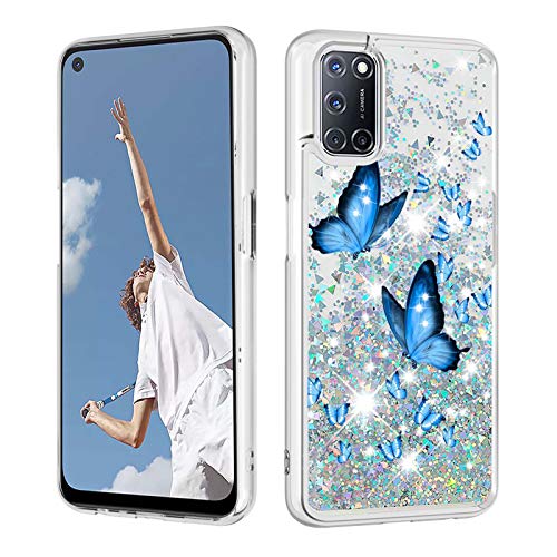 HiCASE Pro Hülle für Oppo A52/OPPO A72/OPPO A92, Handyhülle Glitzer Flüssig Treibsand Cover Glitter Quicksand Weich TPU Durchsichtig Bumper Silikon Schutzhülle Case Mädchen Damen von HiCASE Pro