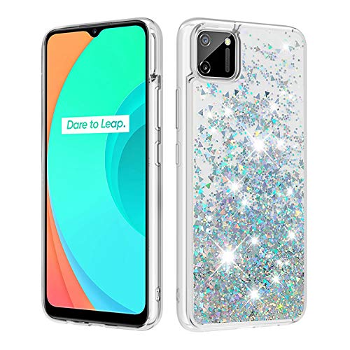 HiCASE Pro Hülle für Realme C11, Handyhülle Glitzer Flüssig Treibsand Cover Glitter Quicksand Weich TPU Durchsichtig Bumper Silikon Schutzhülle Case Mädchen Damen von HiCASE Pro