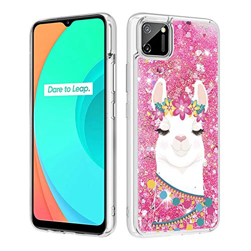 HiCASE Pro Hülle für Realme C11, Handyhülle Glitzer Flüssig Treibsand Cover Glitter Quicksand Weich TPU Durchsichtig Bumper Silikon Schutzhülle Case Mädchen Damen von HiCASE Pro