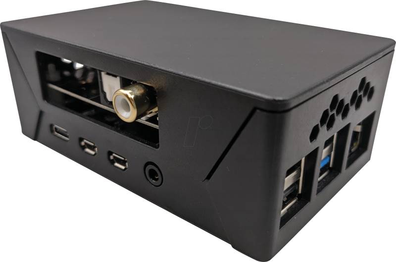 HB CASE UNI3 BK - Gehäuse für Raspberry Pi 4 & HiFiBerry universal, schwarz von HiFiBerry