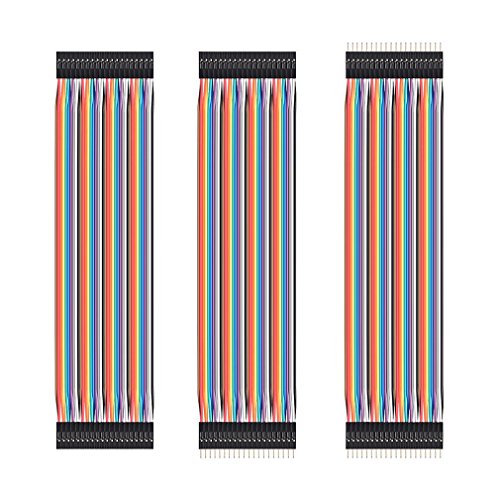 HiLetgo 120pcs/3x40pcs Breadboard Jumper Wires Prototype Board Dupont Wire Male to Male, Male to Female, Female to Female, 2.54mm to 2.54mm 20CM Wires Assortment Kit for Arduino Raspberry PI DIY HiLetgo 120pcs/3x40pcs Breadboard Jumper Wires Prototype Board Dupont Wire Male to Male, Male to Female, Female to Female, 2.54mm to 2.54mm 20CM Wires Assortment Kit for Arduino Raspberry PI DIY von HiLetgo