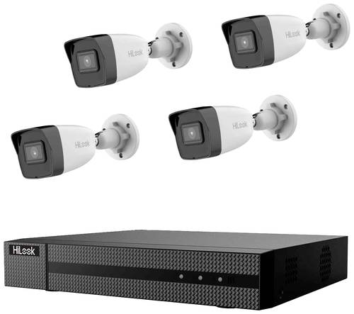 HiLook IK-4248BH-MH/P IK-4248BH-MH/P LAN IP-Überwachungskamera-Set 4-Kanal mit 4 Kameras 3840 x 216 von HiLook