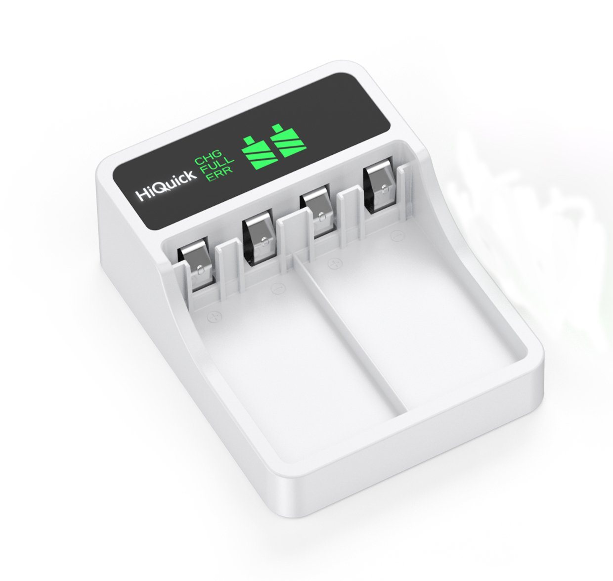HiQuick 9V Akku Ladegerät, Batterie-Ladegerät (für 9V Ni-Mh/Li-ion wiederaufladbare Batterie, 1-tlg) von HiQuick