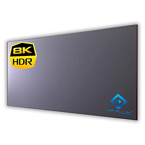 HiViLux® Ultra Thin Zero ALR RahmenLeinwand Rahmenlos Hochkontrast Grau Tuch: HiViGrey Cinema 5D/HDR Gain 1,35/Randlos/Not for UST (16:9 100Zoll Bild:221x124cm) von HiViLux