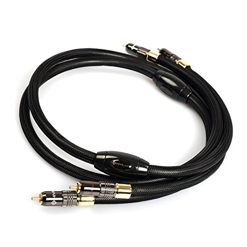 HiViLux Highend Referenz HIFI NF Cinch-Kabel OCC/SCC Ø=14mm für Stereopaar (0.5m Paar) von HiViLux