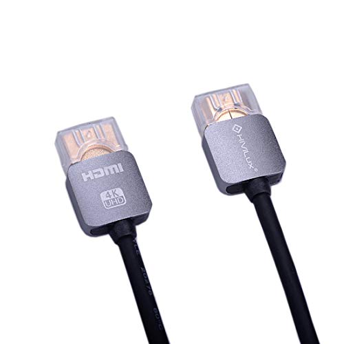 HiViLux Ultra Slim/Flexibel HDMI Kabel [Neuster Standard] Metal Stecker | extra Dünn | 3D | 4K/UHD/2160P | HDR 10| ARC | HDCP | HighSpeed with Ethernet (1m + 2m + 3m) von HiViLux