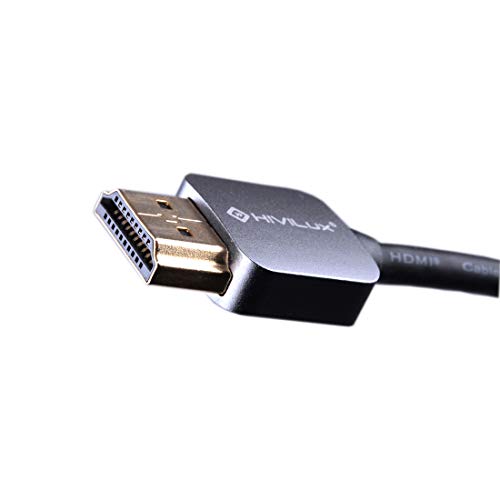 HiViLux Ultra Slim/Flexibel HDMI Kabel [Neuster Standard] Metal Stecker | extra Dünn | 3D | 4K/UHD/2160P | HDR 10| eARC | HDCP | HighSpeed with Ethernet (1,5m) von HiViLux