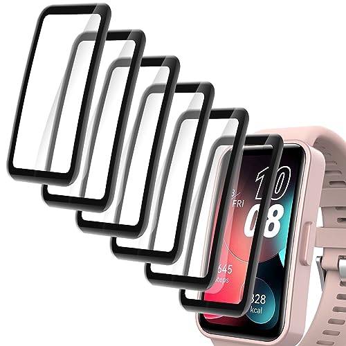 Hianjoo 6 Stück Schutzfolie Kompatibel mit Huawei Band 8, 9H Härte, Anti-Kratzen, Anti-Öl Displayschutzfolie Kompatibel für Huawei Band 8 von Hianjoo