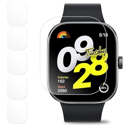Hianjoo 6 Stück Schutzfolie Kompatibel mit Xiaomi Redmi Watch 4, 9H Härte, Anti-Öl, Anti-Kratzen Displayschutzfolie Kompatibel für Redmi Watch 4 von Hianjoo