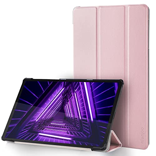 Hianjoo Hülle Kompatibel für Lenovo Tab M10 FHD Plus 10.3, Ultra Dünn Leder Schutzhülle mit Standfunktion Kompatibel für Lenovo Tab M10 FHD Plus (2nd Gen) 10.3 TB-X606F, Pink von Hianjoo