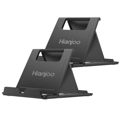 Hianjoo Verstellbarer Handy Ständer 4-11 Zoll, Tablet Halterung Faltbar, Portable Handy Halterung für Smartphones/Tablet/E-Reader - 2 Stück von Hianjoo