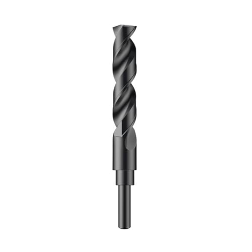 29/32 Zoll Bohrer mit 1/2 Zoll reduziertem Schaft, 3-Flächen, 4241 HSS, nitriert Schwarz, 118° Spitze, Spiralbohrer für Metall, Stahl, Holz, Kupfer, Aluminium, Kunststoff (18mm) von Hiborth