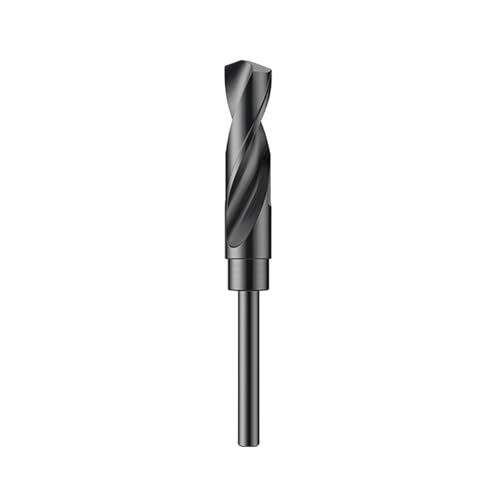 29/32 Zoll Bohrer mit 1/2 Zoll reduziertem Schaft, 3-Flächen, 4241 HSS, nitriert Schwarz, 118° Spitze, Spiralbohrer für Metall, Stahl, Holz, Kupfer, Aluminium, Kunststoff (20mm) von Hiborth