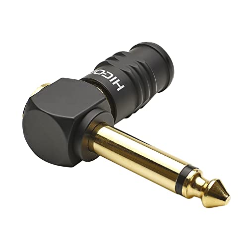 HICON Klinke 6,3mm Stecker gewinkelt 90° lötfreie Montage Screw & Play vergoldet | HI-J63MA-SM (gewinkelt 90°) von Hicon