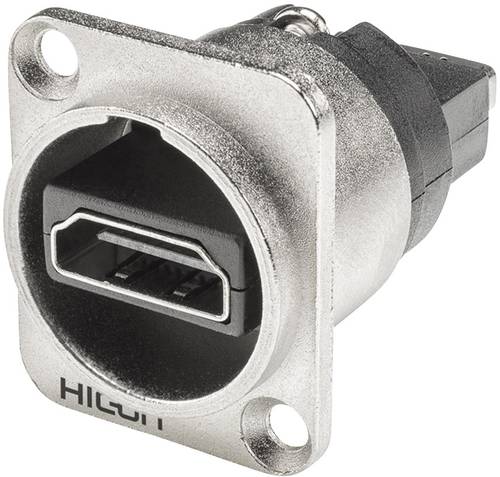 Hicon HI-HDHD-FFDN HDMI-Steckverbinder Flanschbuchse, Kontakte gerade Polzahl (num): 19 Silber 1St. von Hicon