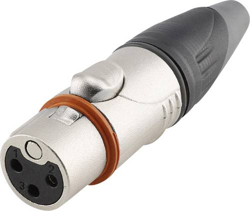 Hicon HI-X3CF-HD XLR-Steckverbinder Kupplung, gerade Polzahl (num): 3 Schwarz, Silber 1St. von Hicon