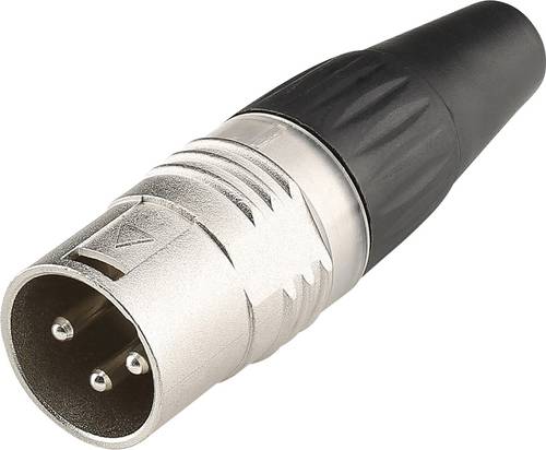 Hicon HI-X3CM-V XLR-Steckverbinder Stecker, gerade Polzahl (num): 3 Schwarz, Silber 1St. von Hicon