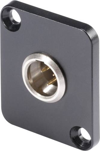 Hicon HI-XMDM3 XLR-Steckverbinder Flanschstecker, Kontakte gerade Polzahl (num): 3 Silber, Schwarz 1 von Hicon