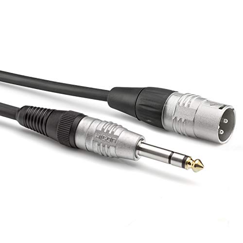 Sommer Cable Basic+ 3m XLR Audiokabel 3-pin auf Klinke 6,3mm Stecker 3-pol Patch Instrument Adapter Kabel 300cm | HBP-XM6S-0300 von Hicon