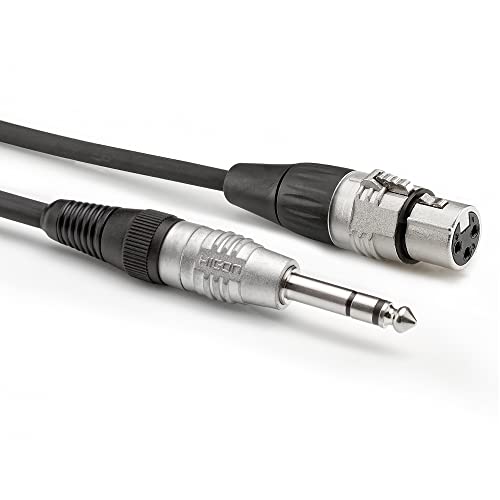 Sommer Cable Basic+ 60cm Audioadapter Kabel XLR Buchse 3-pol auf Klinke 6,3mm Stecker 3-pol Patch Instrument Kabel 0,6m | HBP-XF6S-0060 von Hicon