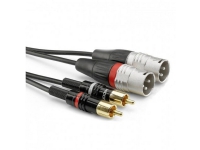 Sommer Cable HBP-M2C2-0600 Audio Adapterkabel [2x Cinch-stik - 2x XLR-stik 3-polet] 6.00 m Sort von Hicon